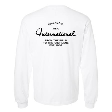 International Long Sleeve Tee White