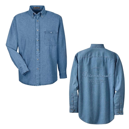 Embossed Denim Shirt